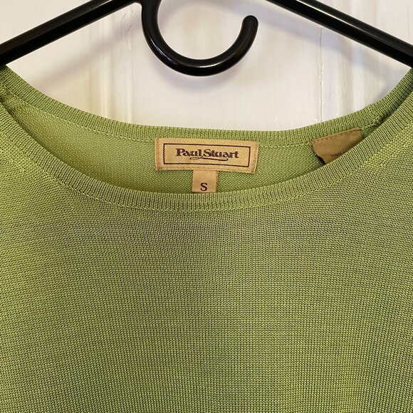 Paul Stuart Silk Sweater - Olive Green - Picture 2 of 6